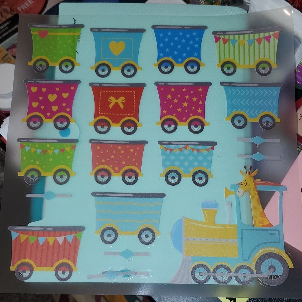 Colorful Animal Train Stickers - Picture 3 of 3
